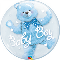 Baby Bear Boy 24 inch Double Bubble Balloon