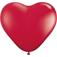 Heart Ruby Red 6 inch Helium